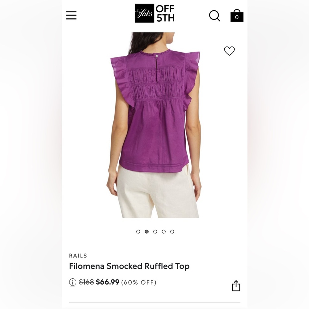 Rails | Filomena Smocked Ruffle Top - Picture 2 of 8